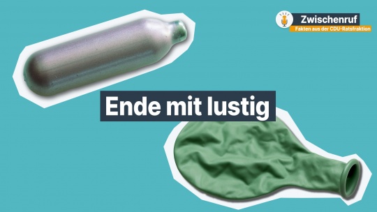 Lachgas aus Luftballons und Kartuschen
