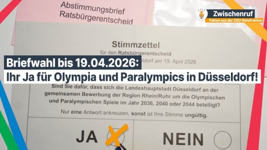 Ihr Ja f&uuml;r Olympia und Paralympics in D&uuml;sseldorf