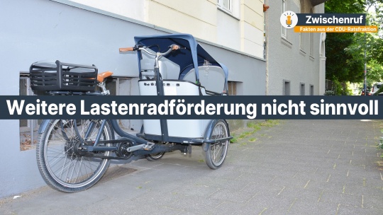 Lastenräder nicht weiter fördern