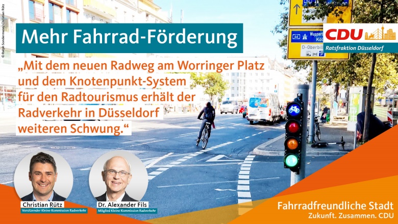 Radweg am Worringer Platz