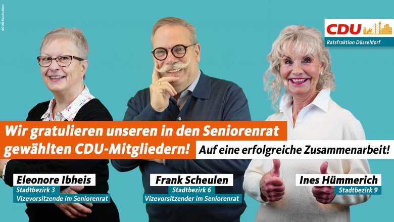 Neuwahl Düsseldorfer Seniorenrat: CDU-Mitglieder