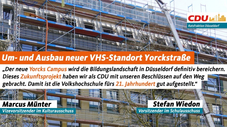 VHS-Standort Yorckstraße im Um- und Ausbau VHS-Standort Yorckstraße im Um- und Ausbau