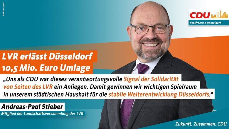 LVR erlässt Düsseldorf 10,5 Mio. Euro LVR erlässt Düsseldorf 10,5 Mio. Euro