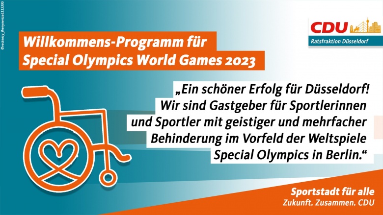 Düsseldorf ist Gastgeber im Vorfeld der Weltspiele Special Olympics Düsseldorf ist Gastgeber im Vorfeld der Weltspiele Special Olympics