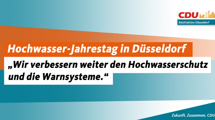 Hochwasser-Jahrestag in Düsseldorf