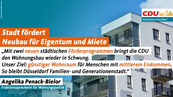 Städtische Wohnbauförderung für Eigentum und Miete