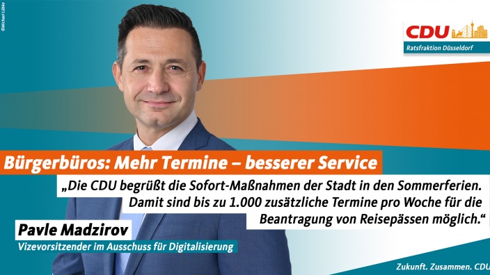 Bürgerbüros: Mehr Termine – besserer Service