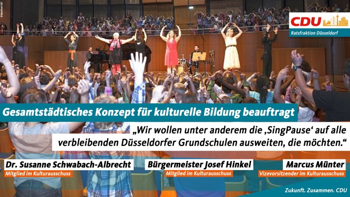 Kulturelle Bildung: "SingPause" auf verbleibende Grundschulen ausweiten