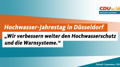 Hochwasser-Jahrestag in Düsseldorf