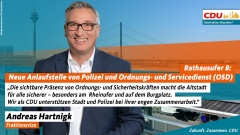 Wir unterstützen die enge Zusammenarbeit von Stadt und Polizei