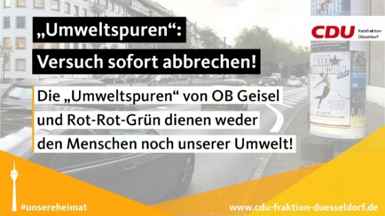 OB Geisel soll Versuch mit &bdquo;Umweltspuren&ldquo; sofort abbrechen