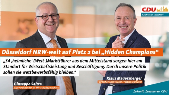 D&uuml;sseldorf NRW-weit auf Platz 2 bei heimlichen Marktf&uuml;hrern