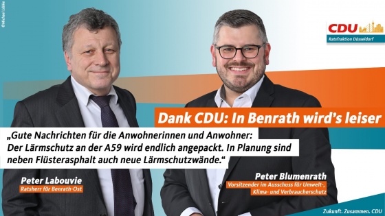 Der L&auml;rmschutz an der A59 wird dank uns endlich angepackt