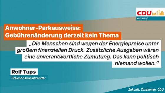 Anwohner-Parkausweise: Geb&uuml;hren&auml;nderung derzeit kein Thema